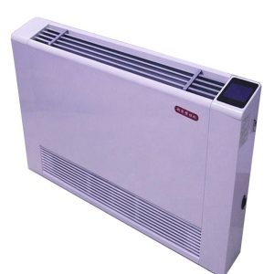 Vertical exposed Chilled Water fan coil for heating and cooling